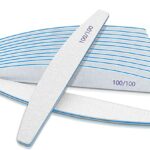 Nail Files, Nail Files, 100/100 Grit Nail Files 12 PCS, Double Sided Emery Board Nail Files for Acrylic Nails and Natural Nails, Washable and Reu
