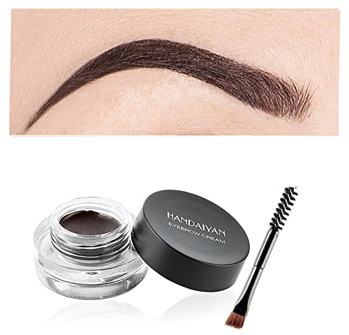 Eyebrow Cream, Waterproof Eyebrow Gel Long Lasting Brow Pomade with Brush, Natural Versatile Tinted Brow Gel Creates Natural Looking Brows for Ho