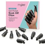 Mylee 10 PCs Soak Off Nail Clips Set, Acrylic Nail Art Remover, Plastic, Reusable Gel Nail Polish Remover Clips, For Home and Professional Salon