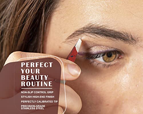 ME MAXEQUIP Tweezers for Facial Women and Men Professional Stainless Steel Eyebrow Tweezers Precision for Ingrown Hair Tweezers on Nose Ear