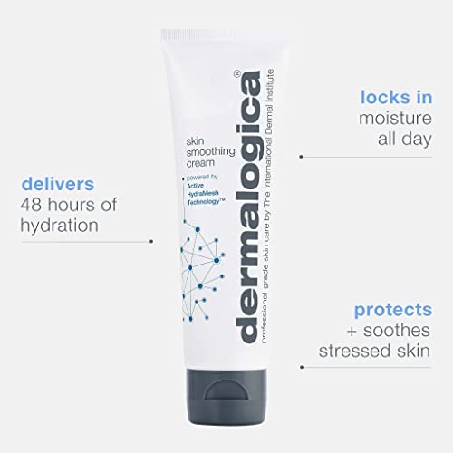 Dermalogica Skin Smoothing Cream - 48 Hours of Continuous Hydration - Antioxidant-Rich Formula with Grape Seed Extract, Vitamin C, Vitamin E - 10