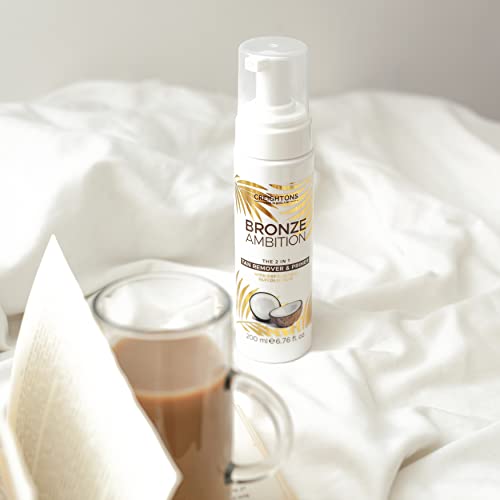 Bronze Ambition 2 in 1 Tan Primer/Remover & Glow & Go (200ml) - The Perfect Tanning Combination. With a Tropical Coconut Fragrance