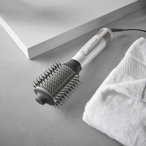 Remington Hydraluxe Volumising Hot Air Styler - Hair Dryer Brush with Moisture Lock Ceramic Coated Barrel and Hydracare Temperature Setting - AS8