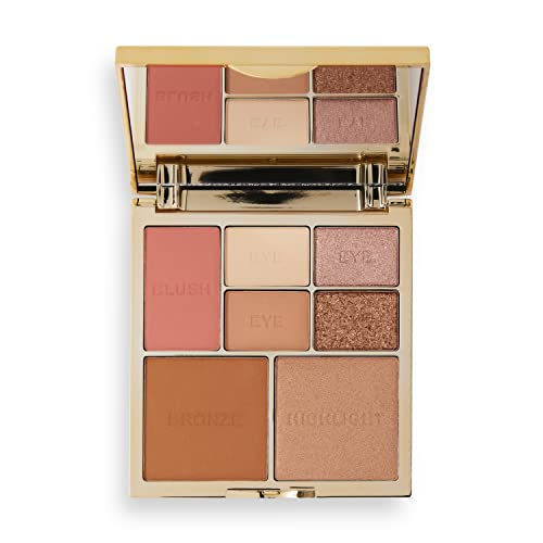 Revolution Pro, True Love Eye & Face Palette, Face Blusher/Bronzer/Highlighter, x4 Eyeshadow Pans, 7 Pan Multi-Use Makeup Palette, Matte & Shimme