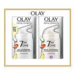 Olay Total Effects Face Cream Skin Care Sets & Kits, Day & Night Cream, Face Moisturiser Pamper Gifts For Women With Vitamin C, B3 and SPF 15, 7i