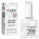 MYGEL by Mylee Nail Gel Polish Iridescent No-Wipe Top Coat 15ml, UV/LED Soak-Off Nail Art Manicure Pedicure, Professional, Salon & Home Use, Long