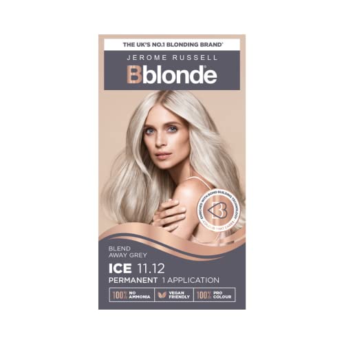 Jerome Russell Bblonde Ice Blonde Permanent Hair Colour – Full Grey Coverage Hair Dye Kit for Pre-Lightened & Blonde Hair, Ammonia Free Hair Dye