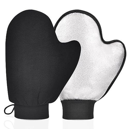 LOPHE Self Tanning Mitt Applicator, Microfiber Back Lotion Applicator Apply Lotion to Back, Self Tan Back Applicator Works With Fake Tan Mitt, Ba