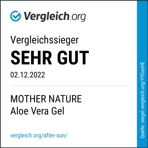 ORGANIC Aloe Vera Gel - AFTER SUN with PURE ALOE VERA JUICE - Vegan - 200 ml - Natural Moisturising Gel for Body and Hair