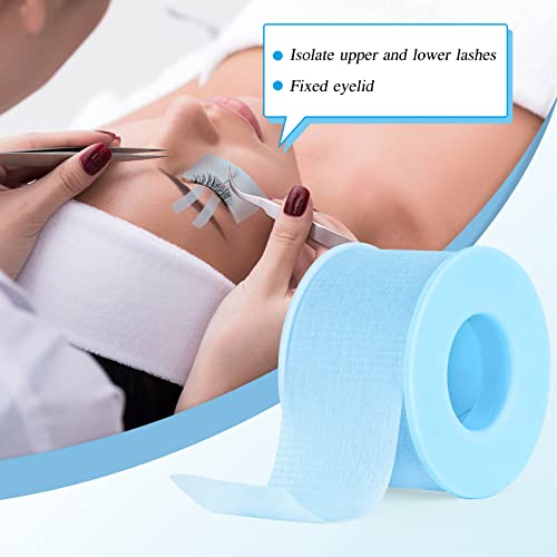 QUEWEL Lash Tape For Eyelash Extensions, Blue Eyelash Tape Microfoam Tape Eye Lint Free Tape Eyelash Breathable Tape Sensitive Skin Stick Well Ey