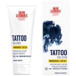 SKIN STORIES Sun Lotion SPF 50+ (100 ml), Tattoo Colour Protection Sun Cream with InkGuard Technology®, Very High Tattoo Sun Protection with Pant