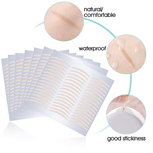 Natural Invisible Fiber One Side Eyelid Tape Stickers - Instant Eye Lift Without Surgery - Perfect for Hooded, Droopy, Uneven, or Mono-eyelids (2