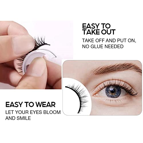 Self Adhesive Eyelashes Reusable False Eyelashes,Pre Glued Eyelashes,Reusable Adhesive Eyelashes,Stick on Eyelashes,Reusable Eyelashes Self Adhes
