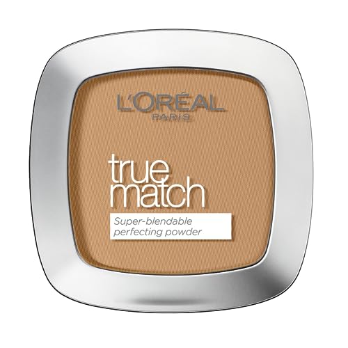 L'Oréal Paris Powder Foundation, Super-Blendable, With Hyaluronic Acid, Light Texture for a Flawless Finish, True Match Perfecting Powder, C1