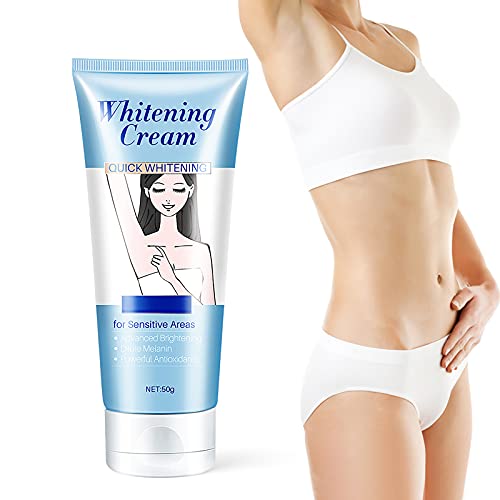 Skin Lightening Cream, Underarm Whitening Cream for Dark Skin and Private Parts, Fade Melanin on Body Armpit Knees Elbows 50g