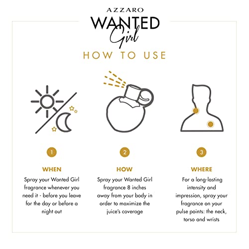 Azzaro Wanted Girl, Eau de Parfum Spray, Floral Oriental Fragrance, Perfume For Women