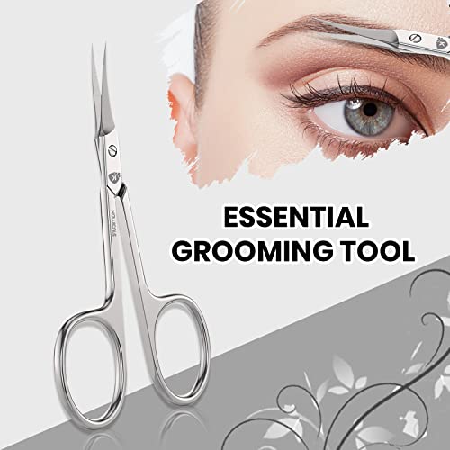 KAMICURE | Extra Fine Curved Cuticle Scissors for Men Women - Multi Purpose Small Manicure Scissors, Pedicure, Finger & Toe Nail Cuticle Scissors