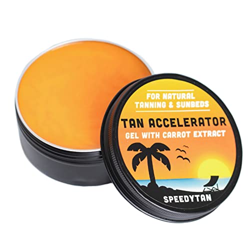 Premium Tan Accelerator Gel - For Sunbed Use & Natural Tanning - All Natural Tanning Accelerator With Carrot Tanning Oil - UK Based Brand