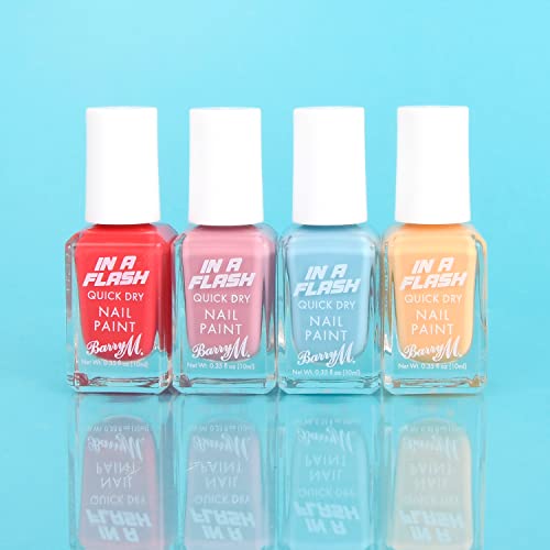 Barry M In a Flash Quick Dry Nail Paint, Shade Breezy Blush, Quick Dry Nail Polish