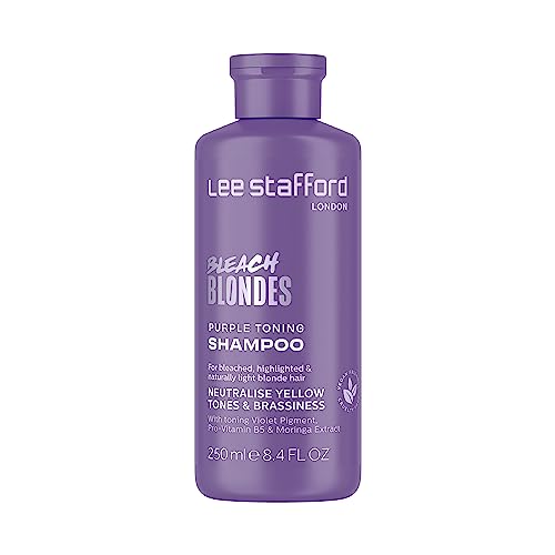 Lee Stafford Bleach Blondes Purple Toning Shampoo | A Weekly Toning Purple Shampoo for Blonde Hair Cleansing