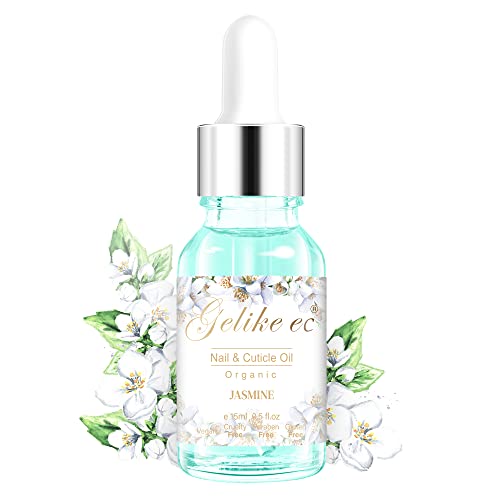 Gelike ec Organic Cuticle Nail Oil 15ml Vitamin B& E Essential Oil Moisturize with Convinient Dropper Design, Nail Cuticles Oils Treatment Damage