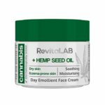 RevitaLAB Cannabis Extract Day Emollient Face Cream with Organic Hemp Seed Oil for Deep Nourishment – Dermatologically-Tested Moisturiser for Sen