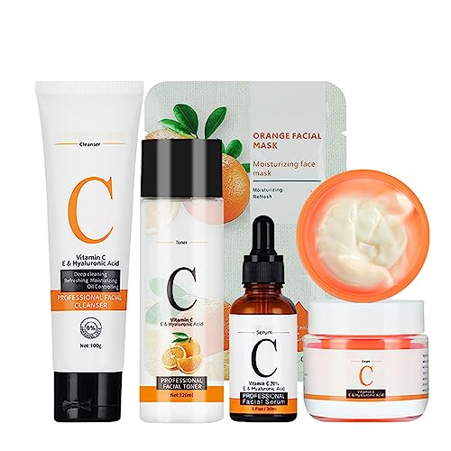 Skincare Gifts For Teenage Girls,Facial kit,Vitamin C Skincare sets, Pamper Sets For Women Gifts With Skin Care Sets & Kits Includes Cleanser, Fa