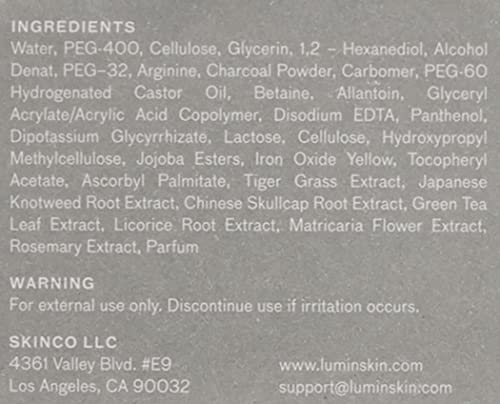 Lumin Exfoliating Rub for Men (1 oz) - Activated Charcoal Face Exfoliator Rub for Reducing Dullness, Dryness, Dark Spots, Blackheads, and Shaving