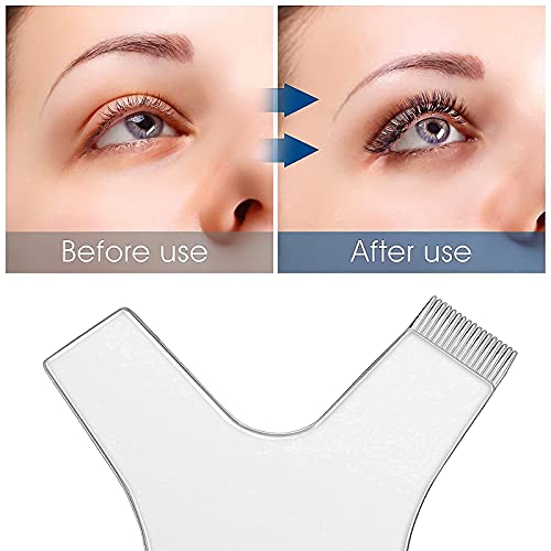 Molain Mini Y Shape Eyelash Brush 50 Pieces,Silicone Grafting Eyelash Lift Brush for Lash Perm Eyelash Extension Cleanup Supplies