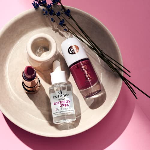 Essence Nail Art Express Dry Drops, Nail Polish, Quick Dryer, Transparent, Acetone, Vegan, Microplastic Particles Free (8 ml)