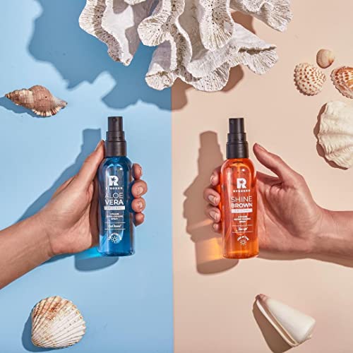 BYROKKO Aloe Vera 2-Phase Soothing & Cooling Mist with Hyaluronic acid & 2-Phase Shine Brown Tanning Spray Oil with Hyaluronic acid | for Sunbath