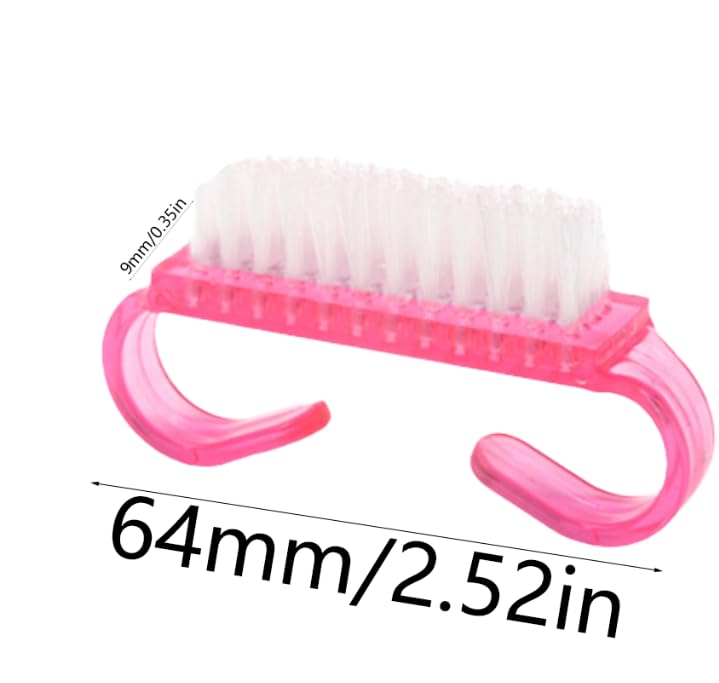 Lmyzcbzl Nail Brush, 4 Pcs Plastic Clean Brush, Hand Scrubbing Cleaning Brush, with Plastic Handle, for Cleaning Nails (Purple, Pink, Blue, Trans