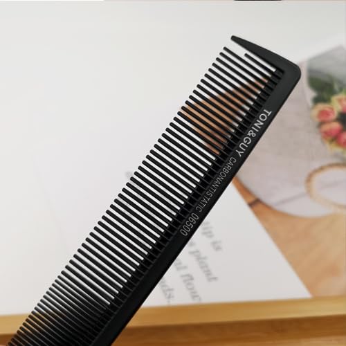 BOORIKA Hair Comb, Rat Tail Comb 100% Anti-static, Heat resistant, Lightweight, Durable Pin Comb with anti-skid paddle for All Hair Types (Hair C