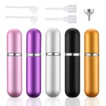 5PCS 5ml Perfume Atomiser Refillable Portable Mini Empty Travel Perfume Bottles Sets with Pipette,Perfume Diffuser Pump and Funnel Pump for Purse