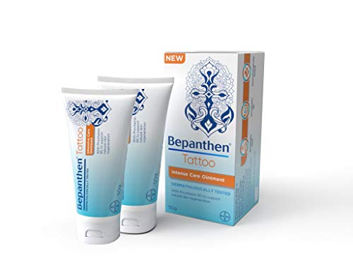 Bepanthen Tattoo | Keeps Tattooed Skin Hydrated & Looking Healthy | Free from Preservatives | Made with Provitamin B5 | (2 x 50g Tubes | 100g Tot