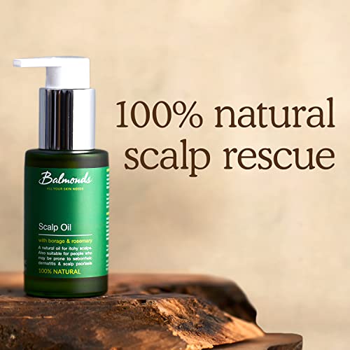 Balmonds Scalp & Beard Oil 50 millilitres - Natural Treatment for Scalp Eczema Psoriasis and Seborrheic Dermatitis - Relief From Dry, Itchy Scalp