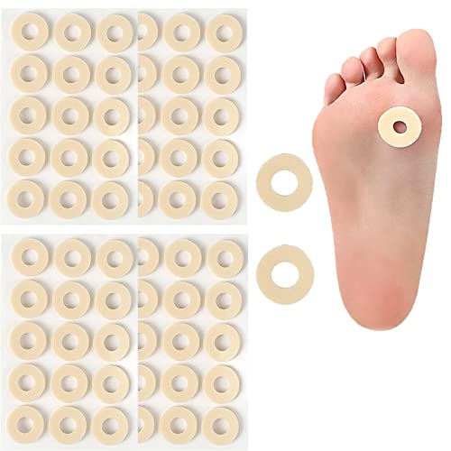 MQ 60 Pcs Corn Cushions, Soft Latex Foam Self Adhesive Callus Pads Corn Pad Anti Friction Reduce Foot and Heel Pain for Toe Callus Anti-Slip