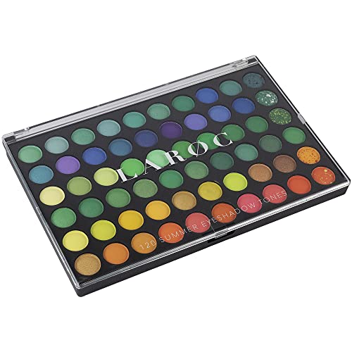 LaRoc 120 Colour Eyeshadow Palette Makeup Set, MUA Eye Shadow Make Up, Glitter Eyeshadow & Shimmer Eyeshadow Foils to Matte & Neon, High Impact P