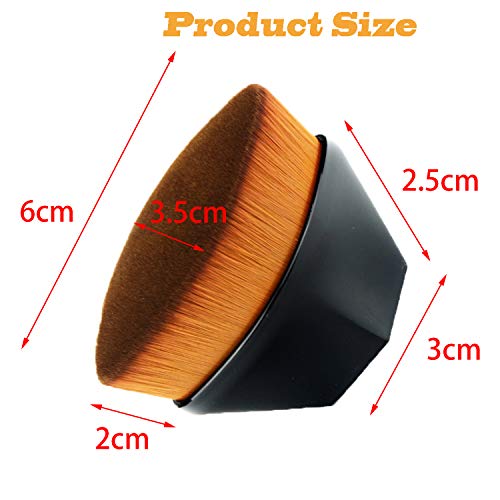 LABOTA 3 PCS Foundation Brush Liquid Brush Make up Brush with Synthetic Dense Bristles,Petal-Shaped Foundation Brush,for Blending Liquid, Cream o