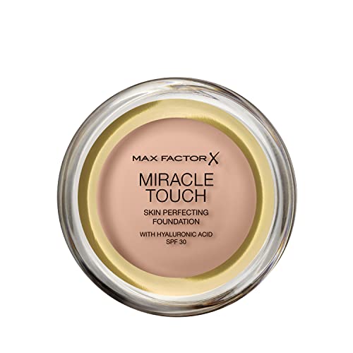 Max Factor Miracle Touch Foundation, New and Improved Formula, SPF 30 and Hyaluronic Acid, 55 Blushing Beige