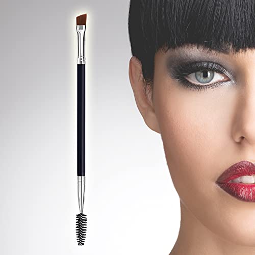 Duo Eye brow Brush, Angled Eyebrow Brush and Spoolie Brush, Eyelash Comb Eyebrow Brush Tool (1 Pcs)