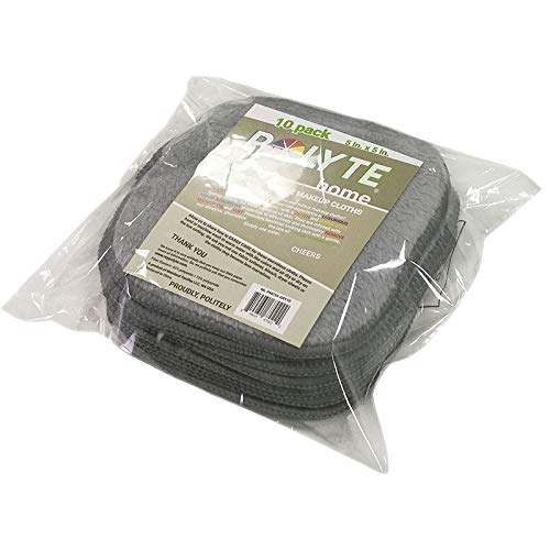 Polyte Premium Hypoallergenic Chemical Free Microfibre Fleece Makeup Remover and Facial Cleansing Cloth (13x13 cm, 10 Gray Cloths)