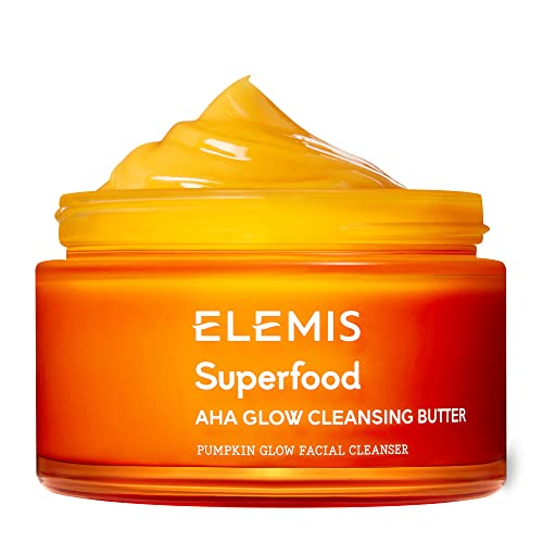 ELEMIS Superfood AHA Facial Cleanser to Brighten & Nourish Skin, Gentle Double Cleansing, Anti-Wrinkle, Hydrating Formula Removes Makeup & Leaves