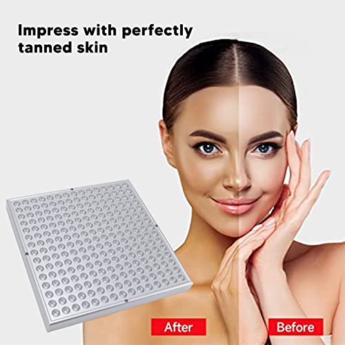 Face Tanning Lamp, Tanning Therapy Lamp 15W 100-240V Large Area Lighting 225pcs LEDs for Gifting (UK Plug)