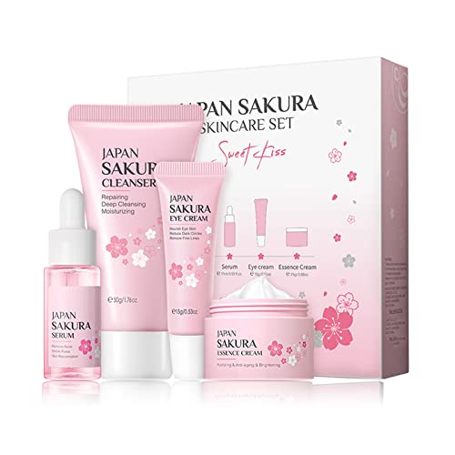 Skincare Set Skin Care for Teenage Girls Gift Set-Cleanser,Serum,Eye Serum,Essence Serum- Facial Care Sets&Kits for Pores,Blackheads,Exfoliate,Sk