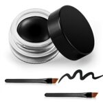 Erinde Black Gel Eyeliner, Waterproof Long Lasting Cream Eyeliner Gel, High-Intensity Pigments Smudge-Proof Eye Liner Makeup, Water-Resistant Eye