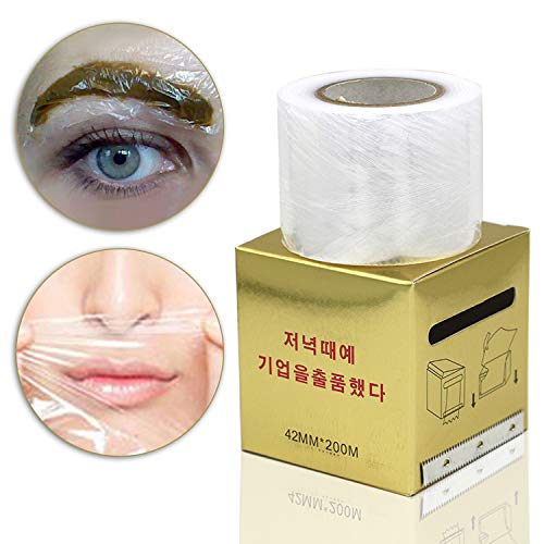 Eyebrow Tattoo Plastic Wrap, Tattoo Preservative Film, Professional Eyebrow Tattoo Makeup Supplies for Eyebrow Eyeline Tattoo Lip and Tattoo, Cov
