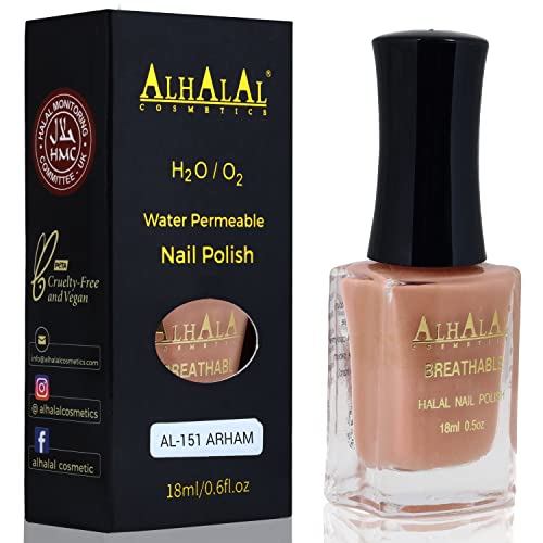 Halal Nail Polish - Nail Varnish Polish Soak Off Gel Nail Paint Art Polish - Water Permeable Red White Nail Enamel- Glossy Halal Gel Nail Polish
