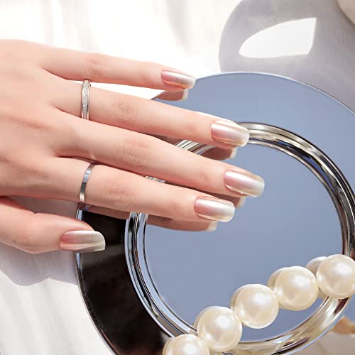 DANNI & TONI 28 Stickers Semi Cured Nail Wraps Soft Self-Adhesive Gel Nail Stickers(Happy-Go-Lucky),Salon-Quality Gel Nail Polish Strips, French