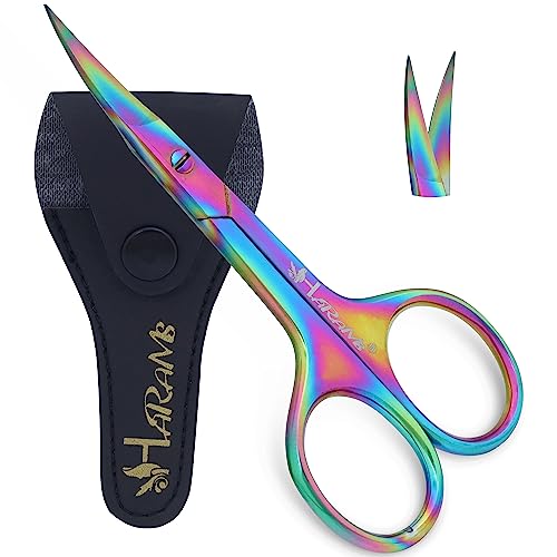 Harams Cuticle Scissors Multipurpose Little Beauty Scissors for Manicure Pedicure, Eyebrows, Eyelash, Nose, Beard, Mustache, Hair Trimming | Groo
